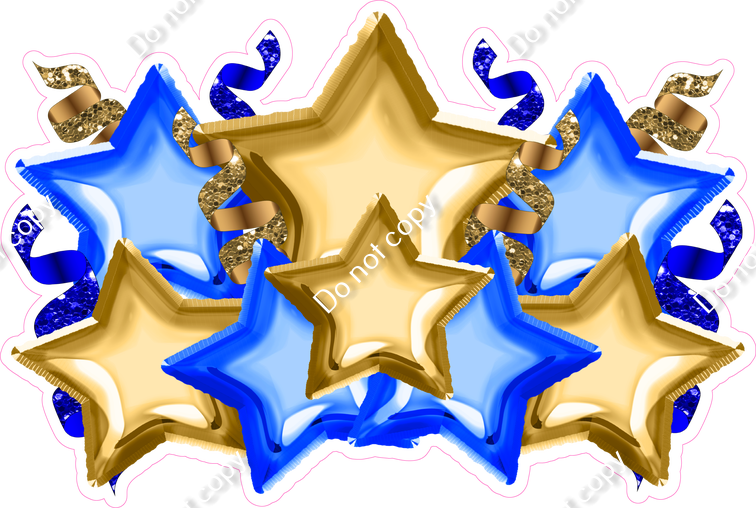 Foil Star Panel - Gold & Blue| Sign Swag USA