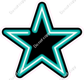 Neon Star - Teal
