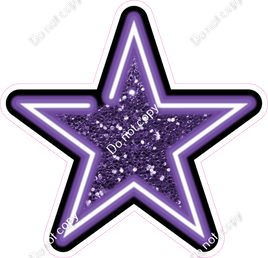 Neon Star - Purple - Sparkle