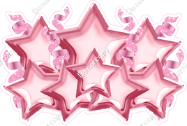 Foil Star Panel - Baby Pink