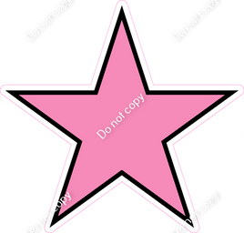 Flat - Bubblegum Star - Outlined