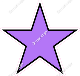 Flat - Lilac Star - Outlined