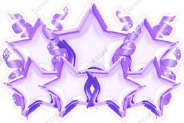 Foil Star Panel - Lilac