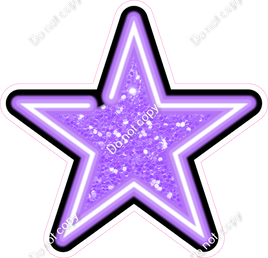 Neon Star - Lilac - Sparkle