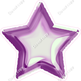 Lavender Foil Balloon Star