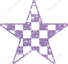Lavender & White Checker Star