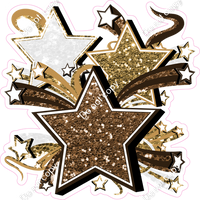 Chocolate, Gold, White Star Bundle