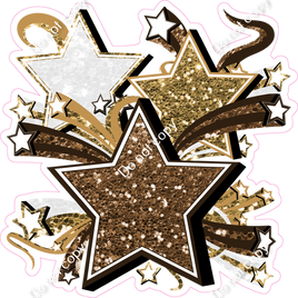 Chocolate, Gold, White Star Bundle