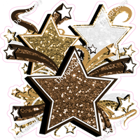 Chocolate, Gold, White Star Bundle