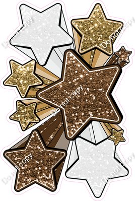 XL Star Bundle - Chocolate, Gold, White