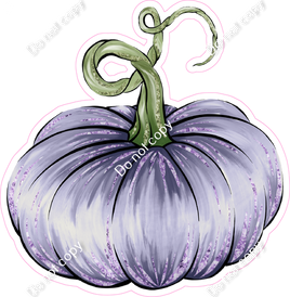 Purple Sparkle Flat Pumpkin