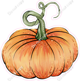 Orange Sparkle Flat Pumpkin