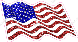 Sparkle American Flag Wavy w/ Variants