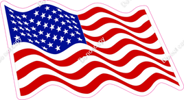 Flat American Flag Wavy w/ Variants