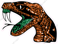 Flat Orange - Snake Head Mascot