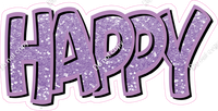 Split 23.5 - Lavender Sparkle Happy Birthday
