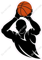 Basketball - Boy Shooting Silhouette
