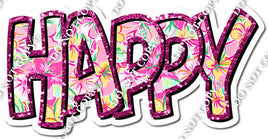 Split 35 - Pink Floral Happy Birthday