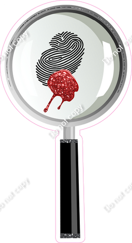 Magnifying Glass & Finger Print - Crime Scene