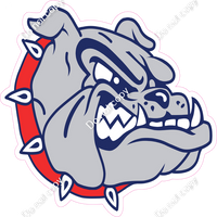 Red - Grey Bulldog General Mascot