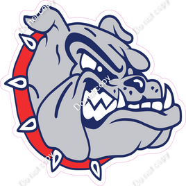 Red - Grey Bulldog General Mascot