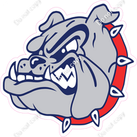 Red - Grey Bulldog General Mascot