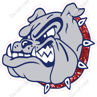 Red - Grey Bulldog General Mascot