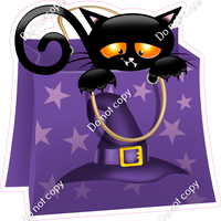 Purple - Candy Bag with Witch Hat & Cat w/ Variants