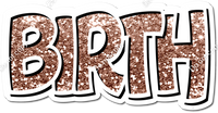 Split 35 - Rose Gold / White Sparkle Happy Birth Day
