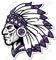 Indian Chief Profile Mascot Logo