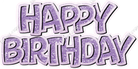 Sparkle Crushed Outline - Double Line Happy Birthday