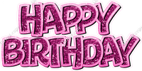 Sparkle Crushed Outline - Double Line Happy Birthday