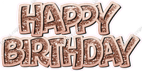 Sparkle Crushed Outline - Double Line Happy Birthday