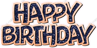 Sparkle Crushed Outline - Double Line Happy Birthday