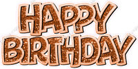 Sparkle Crushed Outline - Double Line Happy Birthday