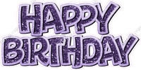Sparkle Crushed Outline - Double Line Happy Birthday
