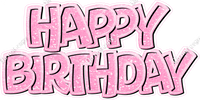 Sparkle Crushed Outline - Double Line Happy Birthday