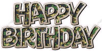 Pattern - Double Line Happy Birthday