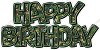 Pattern - Double Line Happy Birthday