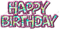 Pattern - Double Line Happy Birthday