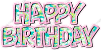 Pattern - Double Line Happy Birthday