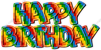 Pattern - Double Line Happy Birthday
