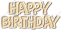 Sparkle Crushed Outline - Double Line Happy Birthday