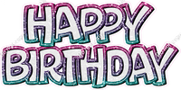 Ombre - Double Line Happy Birthday