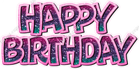 Ombre - Double Line Happy Birthday