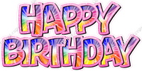 Pattern - Double Line Happy Birthday