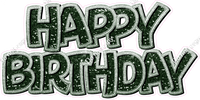 Sparkle Crushed Outline - Double Line Happy Birthday