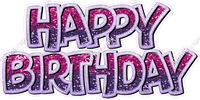 Ombre - Double Line Happy Birthday