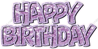 Bokeh Sparkle Outline - Double Line Happy Birthday