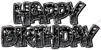 Bokeh Sparkle Outline - Double Line Happy Birthday